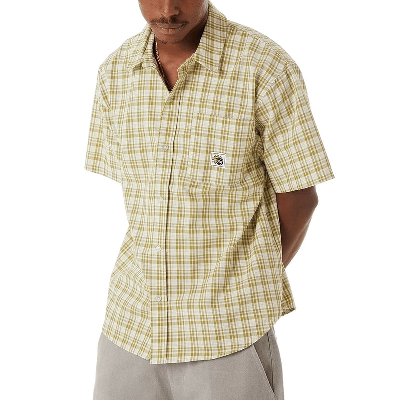 HUF Total Eclipse Plaid Shirt - Mustard
