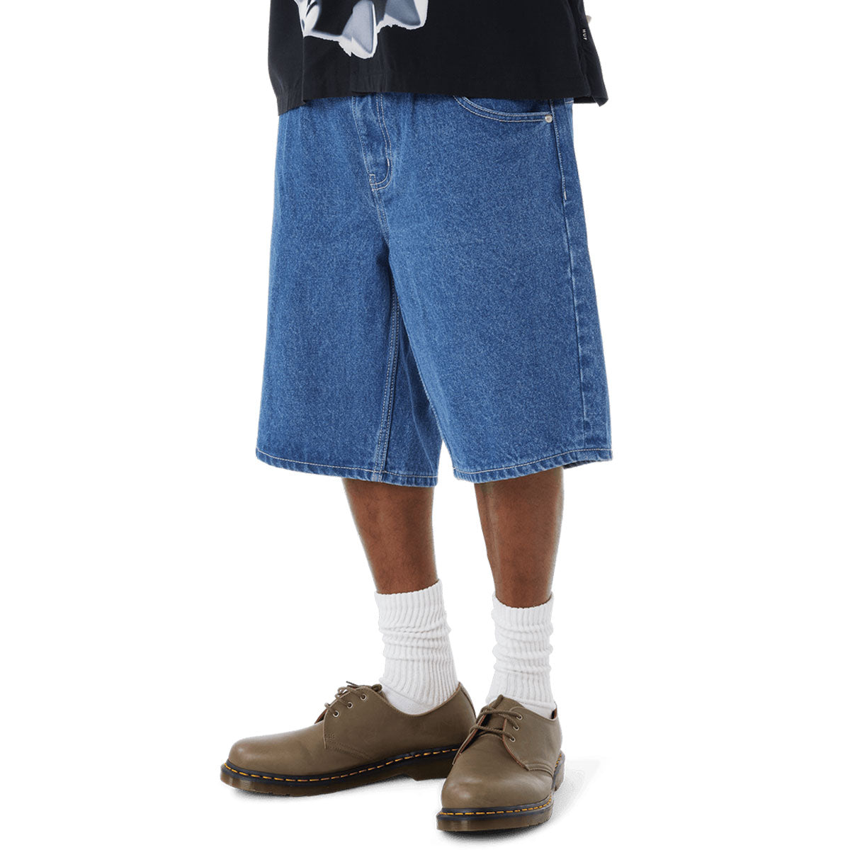 HUF Cromer Shorts - Stone Wash Indigo image 6