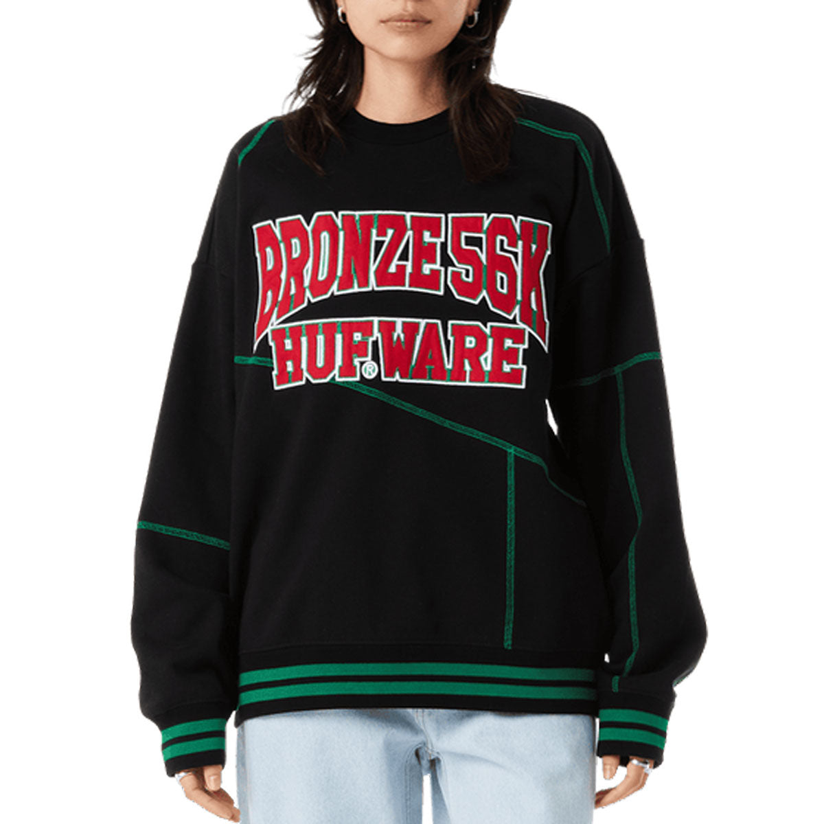 Huf x Bronze 56k Hufware Crewneck Sweatshirt - Black image 6