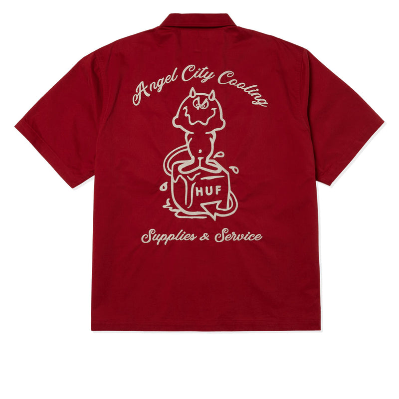 HUF Supplies And Service Shirt - Cardinal