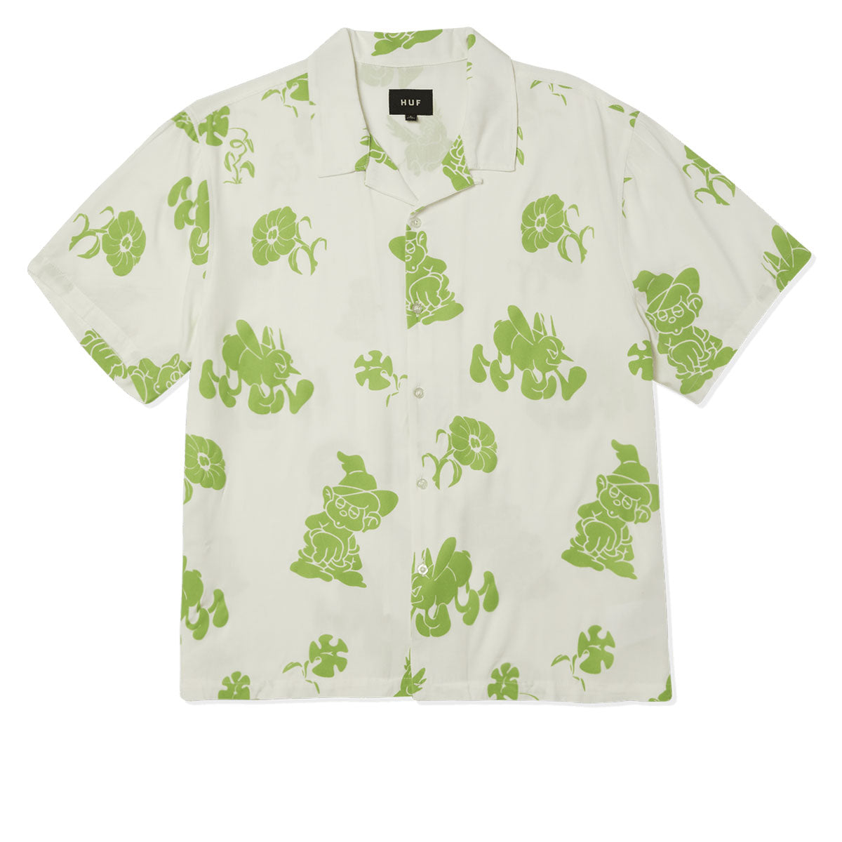 HUF Trip Flocked Resort Shirt - White image 2