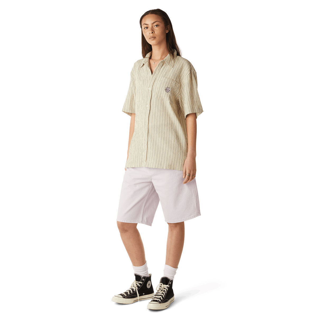 HUF Apollo Striped Shirt - Natural image 5