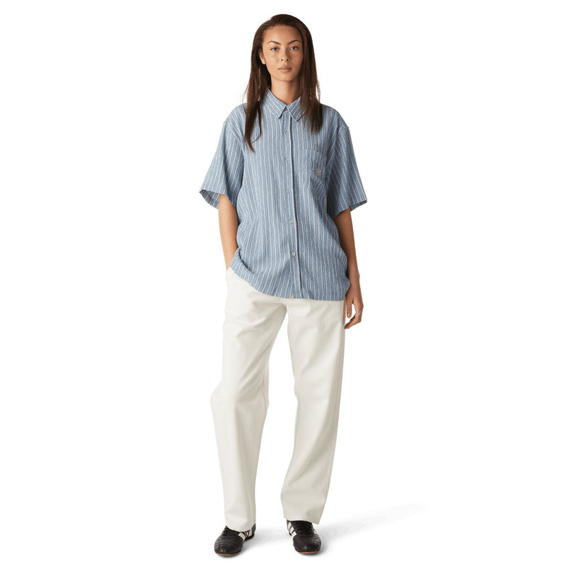 HUF Apollo Striped Shirt - Pool Blue