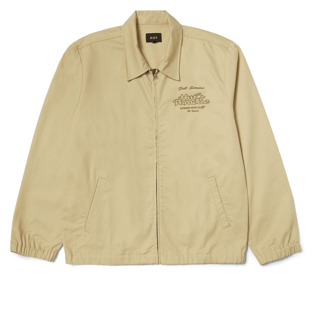 HUF Full Service Shop Jacket - Khaki image 2