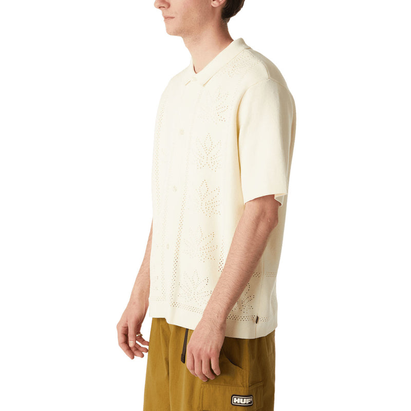 HUF Plantlife Perforated Knit Shirt - Natural