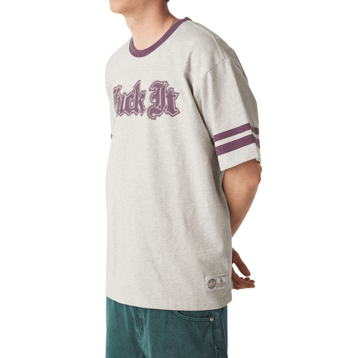 HUF Ives Football Jersey - Heather Grey image 5