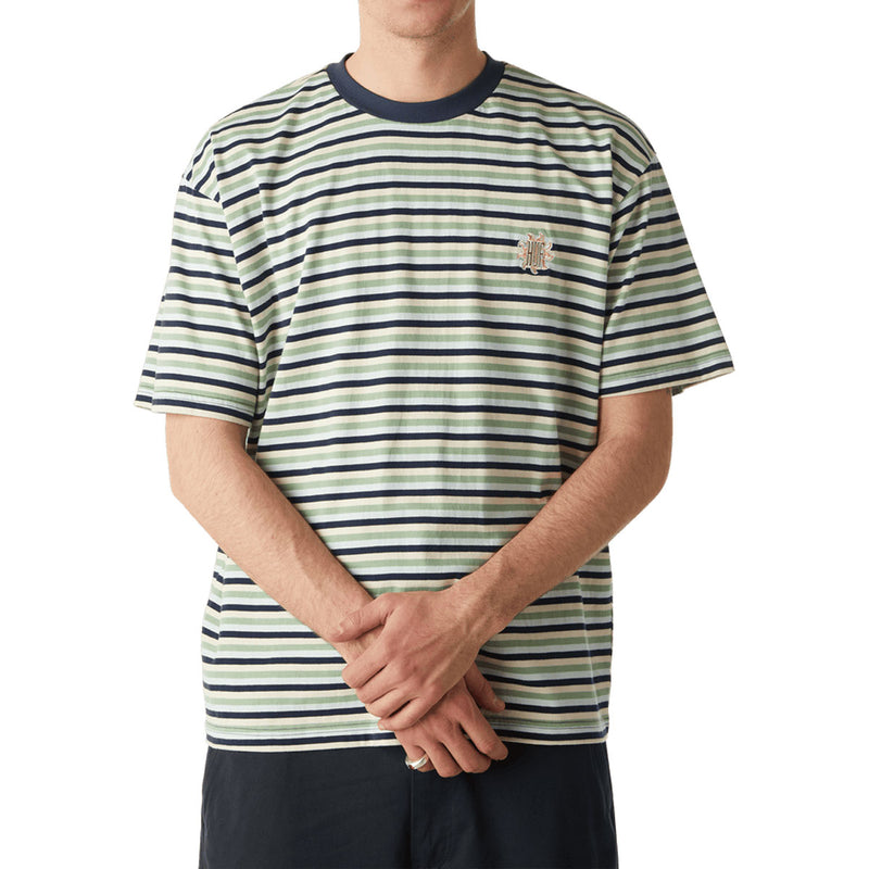 HUF Apollo Striped Knit Boxy T-Shirt - Blue