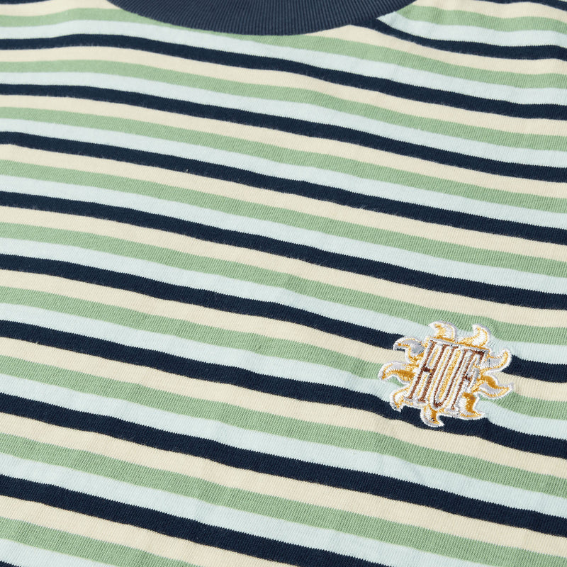HUF Apollo Striped Knit Boxy T-Shirt - Blue