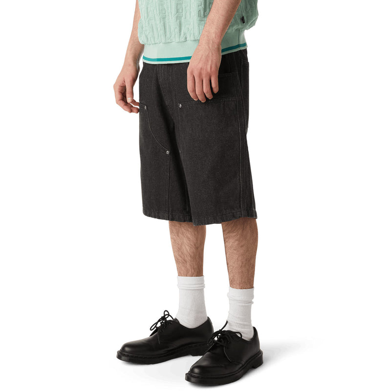 HUF Classic H Double Knee Denim Shorts - Black Denim