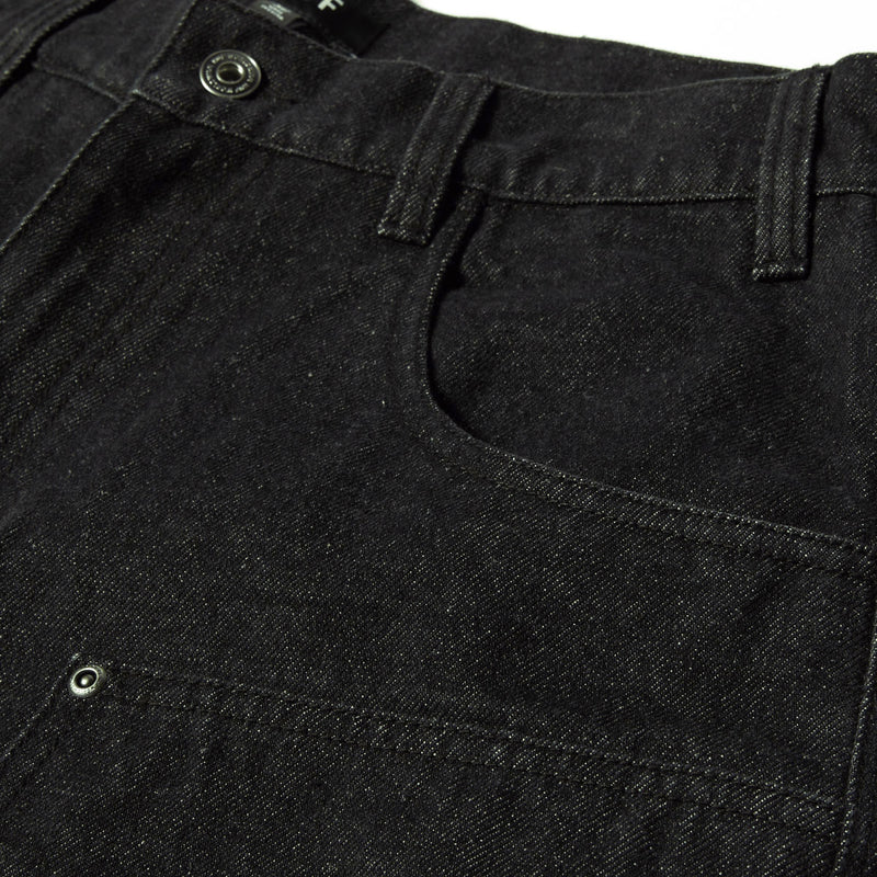 HUF Classic H Double Knee Denim Shorts - Black Denim