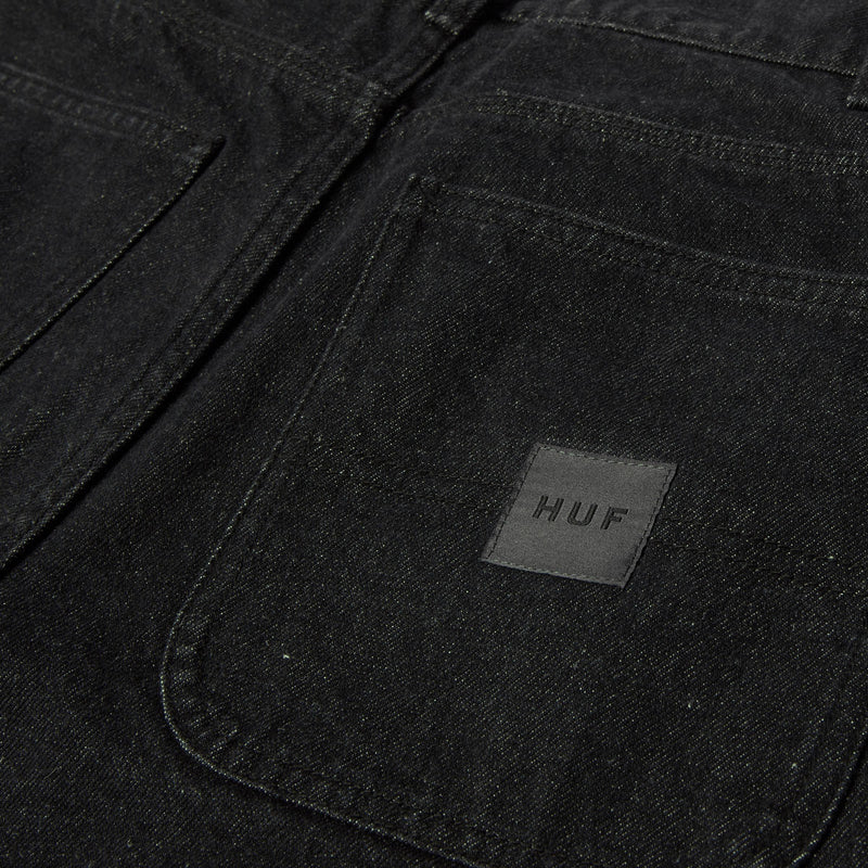 HUF Classic H Double Knee Denim Shorts - Black Denim