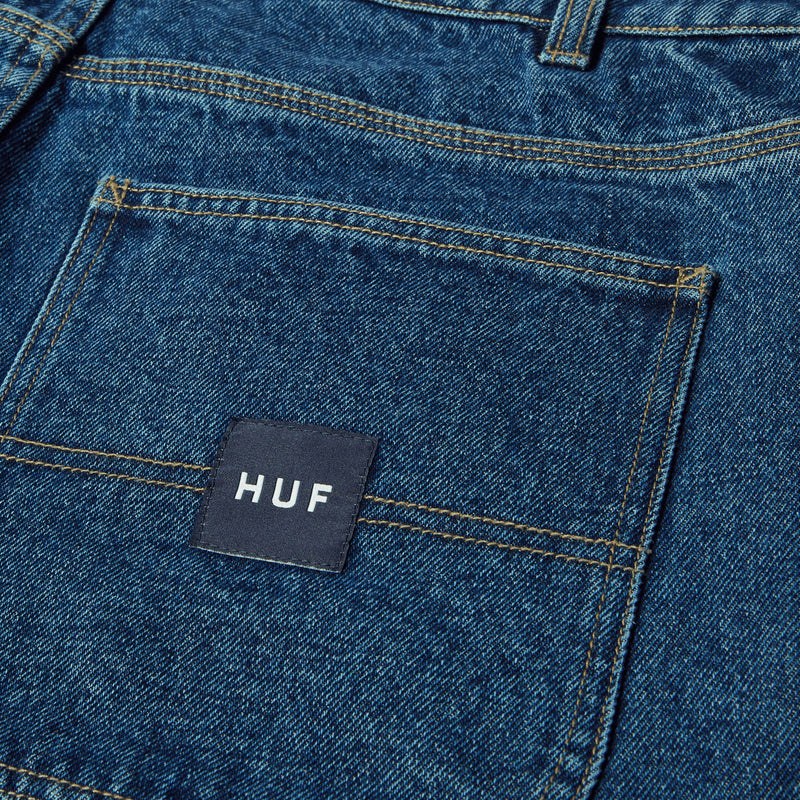 HUF Classic H Double Knee Denim Shorts - Stone Wash Indigo