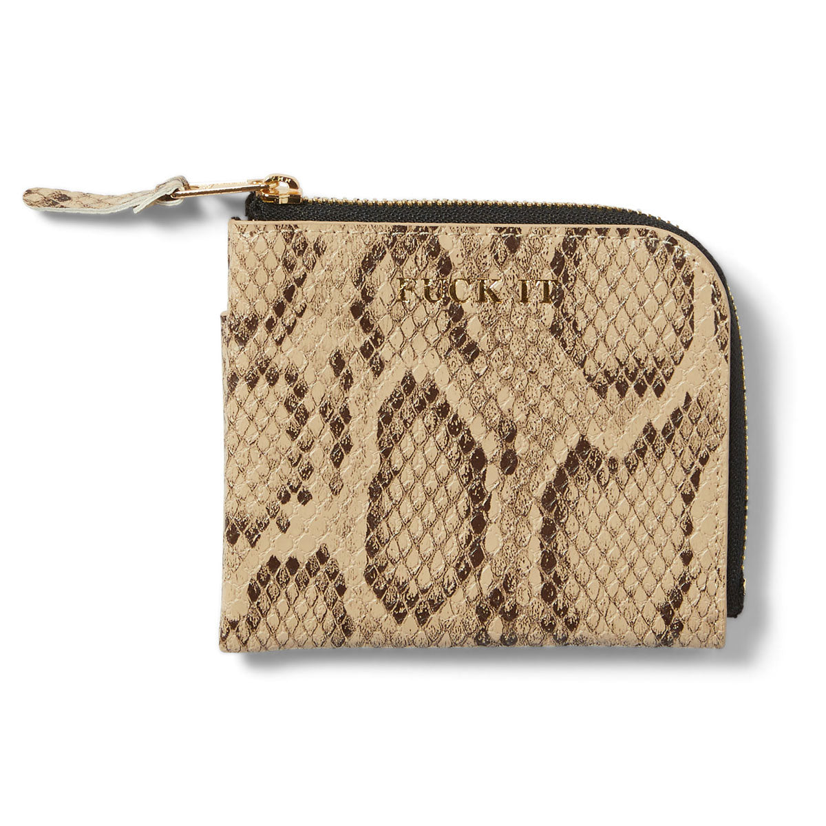 HUF Fuck It Snakeskin Wallet - Brown image 1
