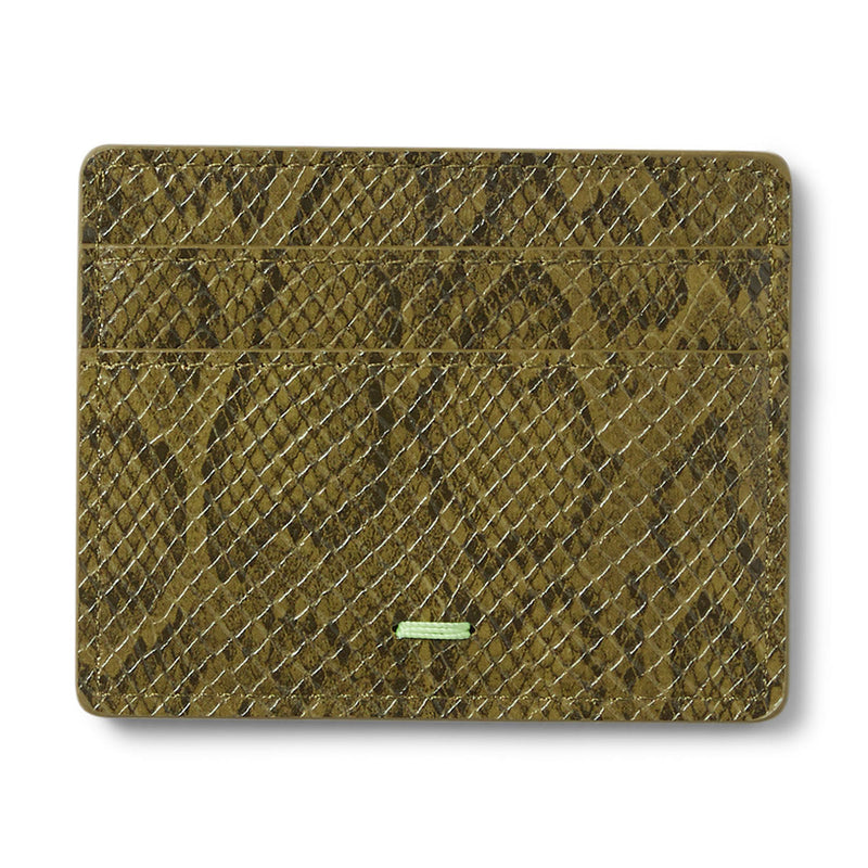 HUF Fuck It Snakeskin Cardholder Wallet - Green