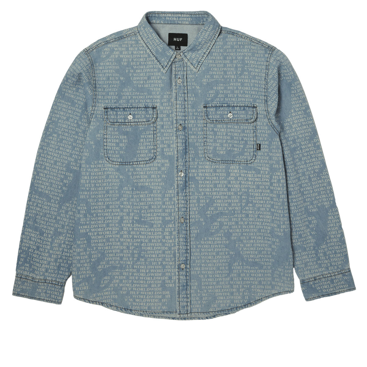 HUF Ceremony Long Sleeve Denim Shirt - Indigo image 2