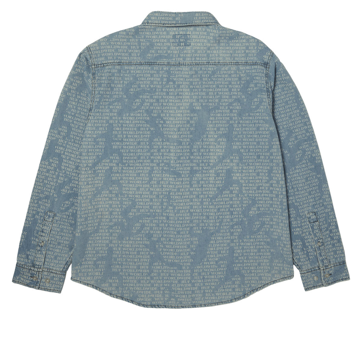 HUF Ceremony Long Sleeve Denim Shirt - Indigo image 3