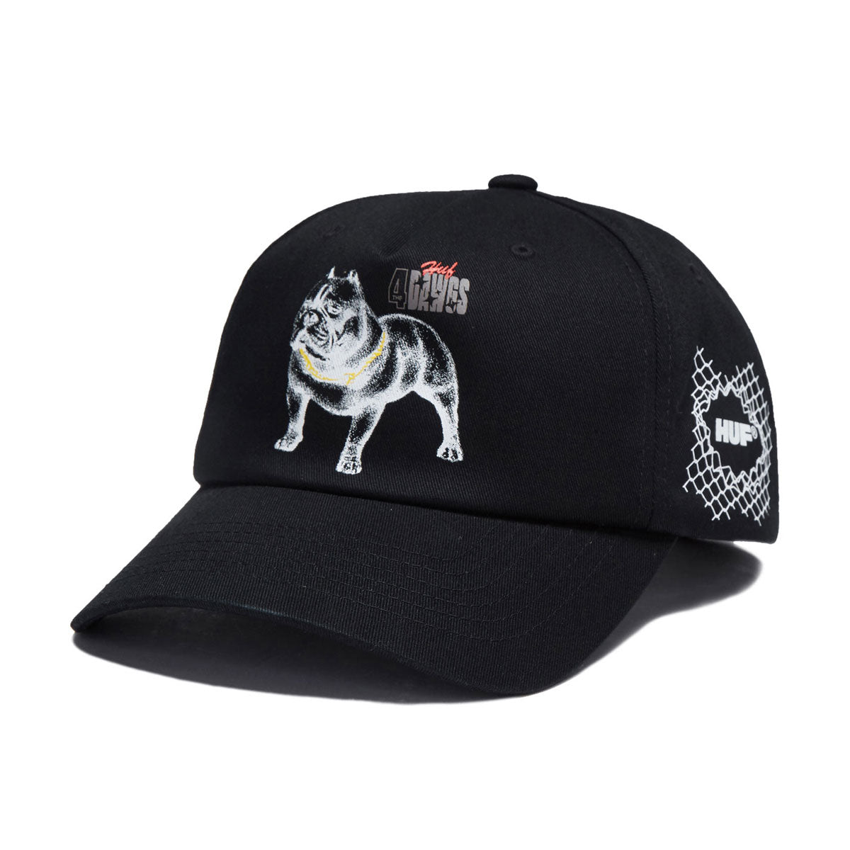 HUF 4 The Dawgs Snapback Hat - Black image 1