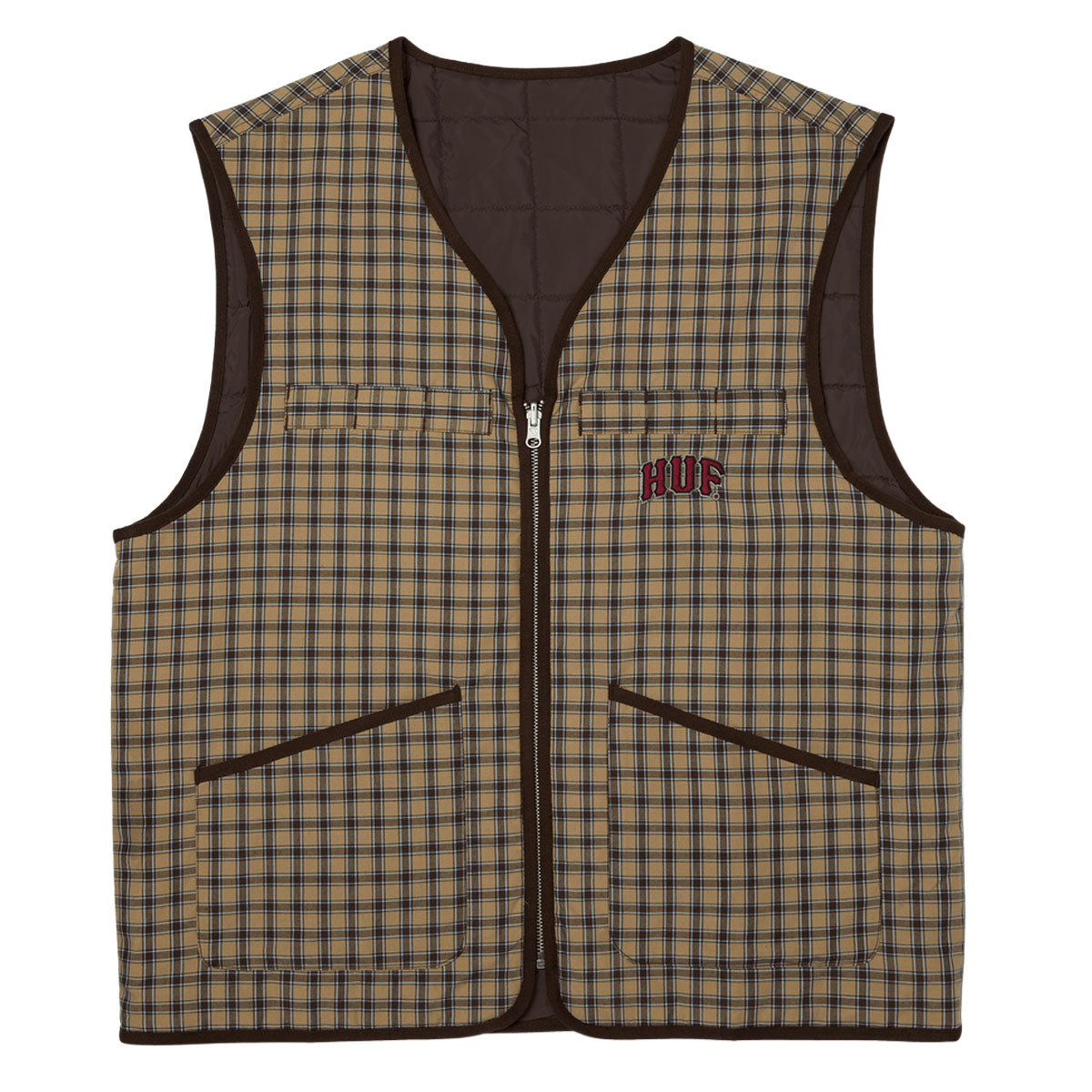 HUF Poynter Reversible Vest - Clay image 1
