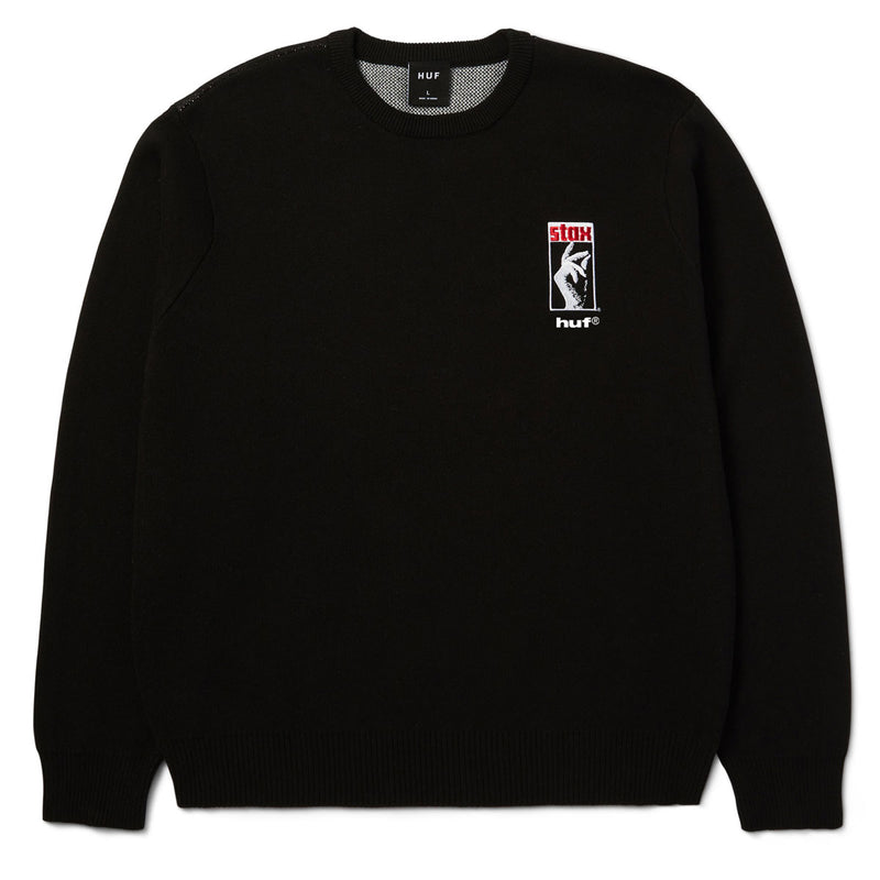 HUF Black Moses Knit Sweatshirt - Black