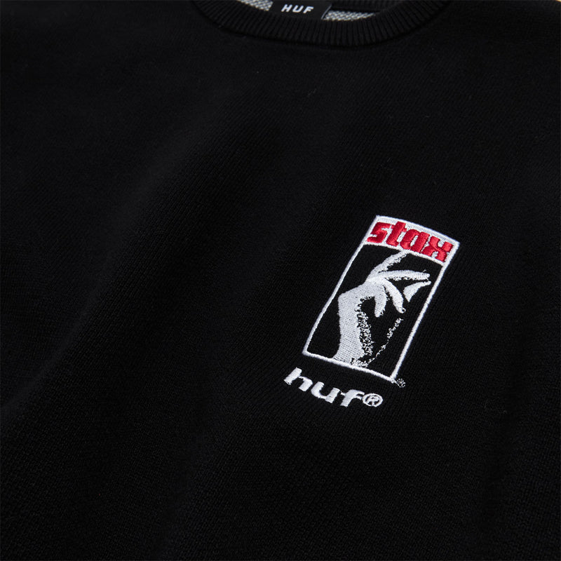 HUF Black Moses Knit Sweatshirt - Black