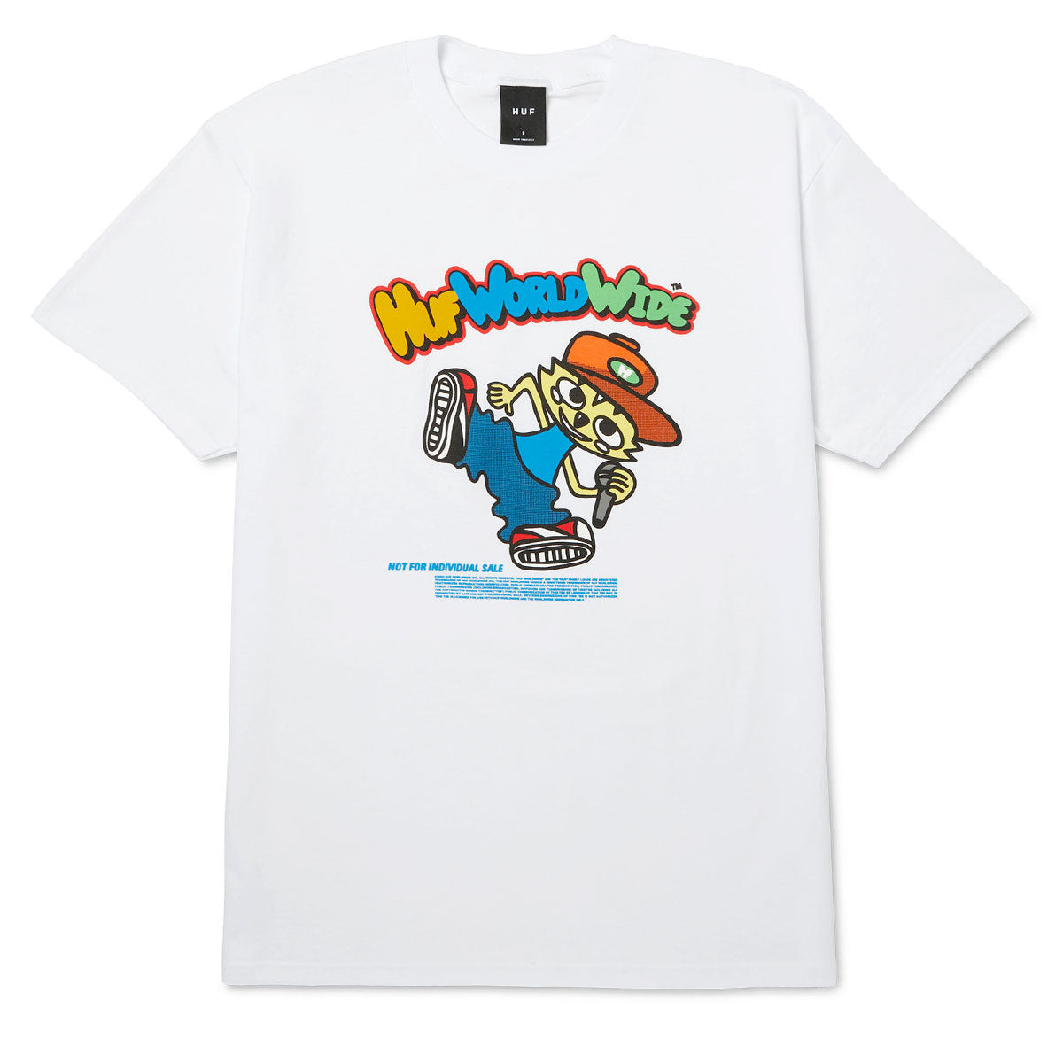 HUF Chop Kick Block T-Shirt - White image 1