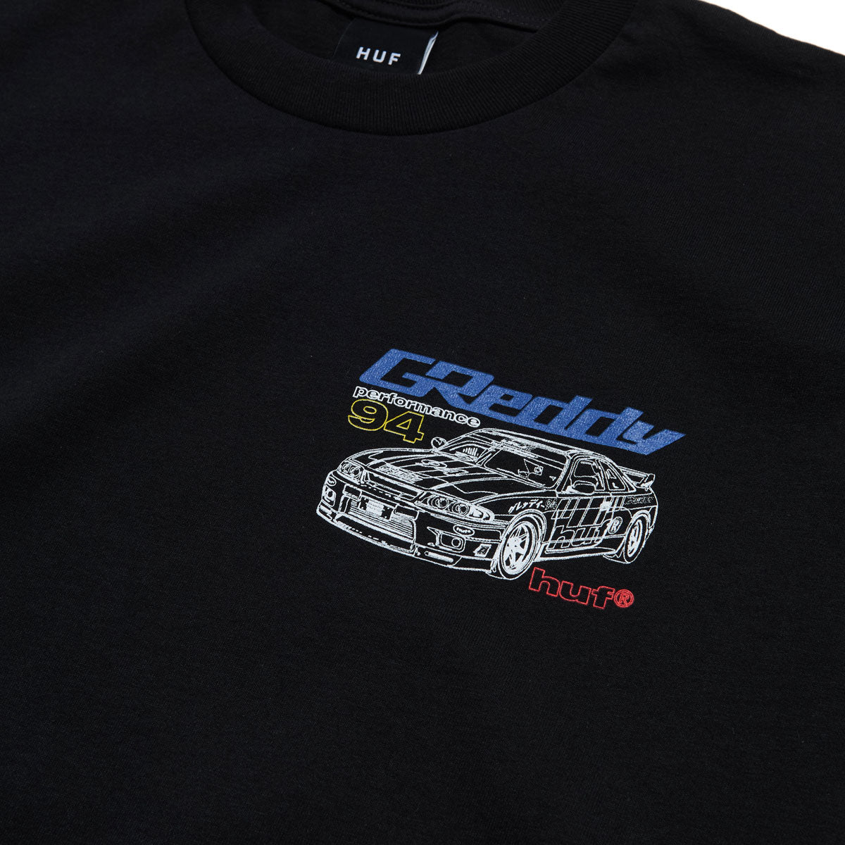 HUF x Greddy Diagram T-Shirt - Black image 3