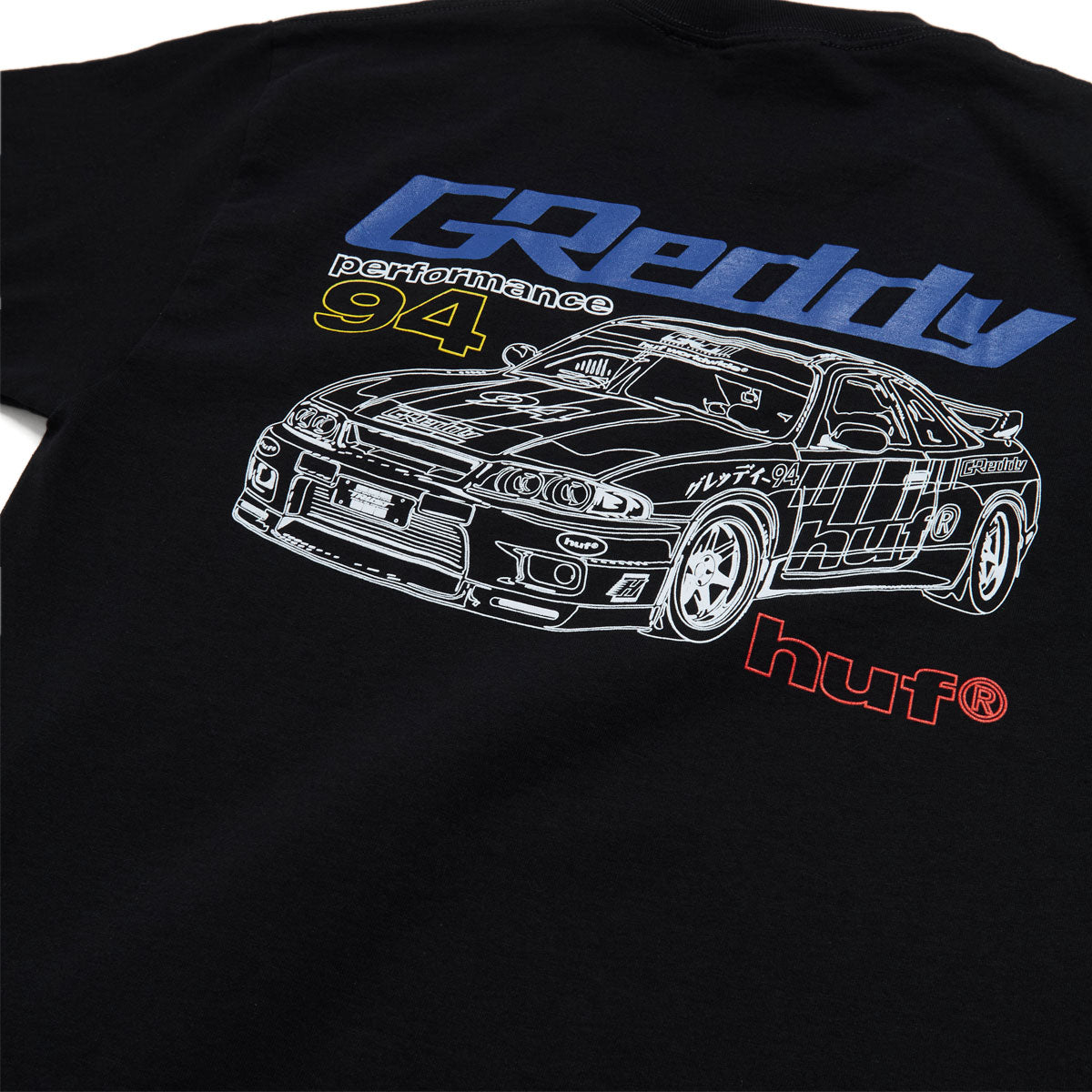 HUF x Greddy Diagram T-Shirt - Black image 4