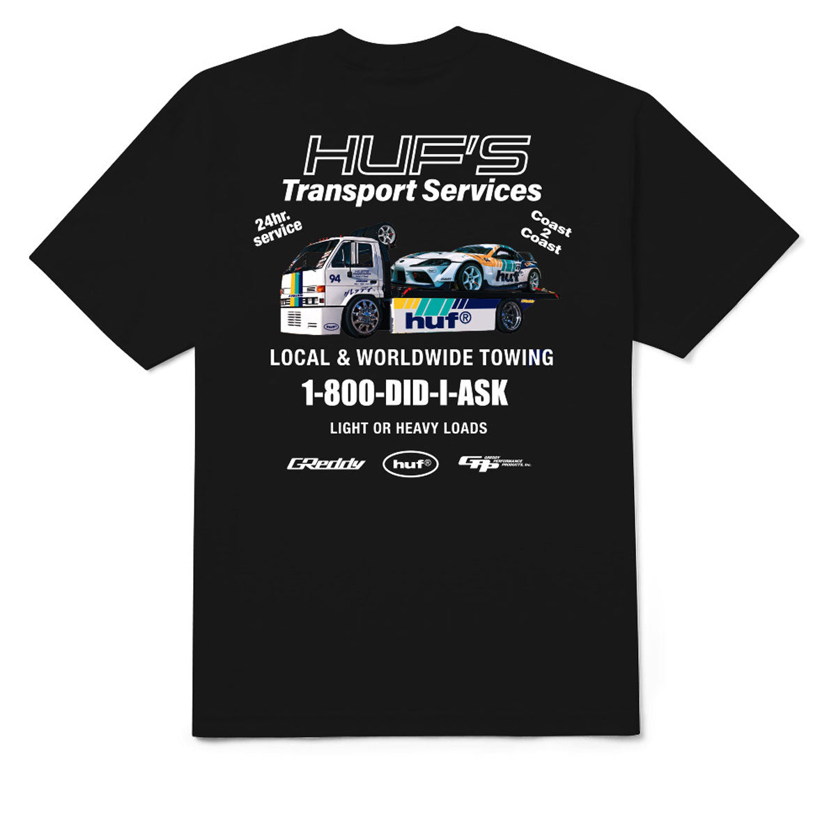 HUF x Greddy Tow T-Shirt - Black image 1