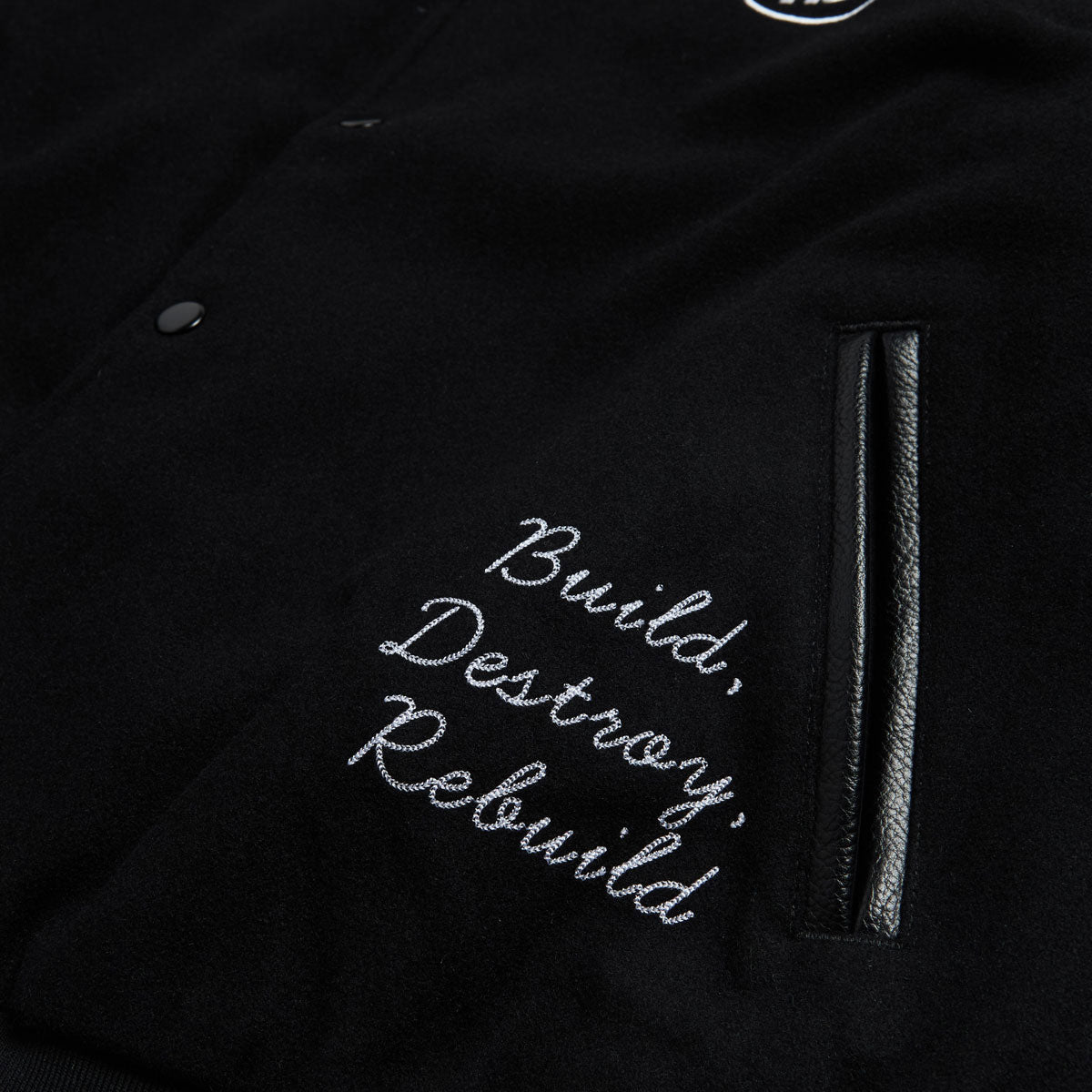 HUF x GReddy Varsity Jacket - Black image 6