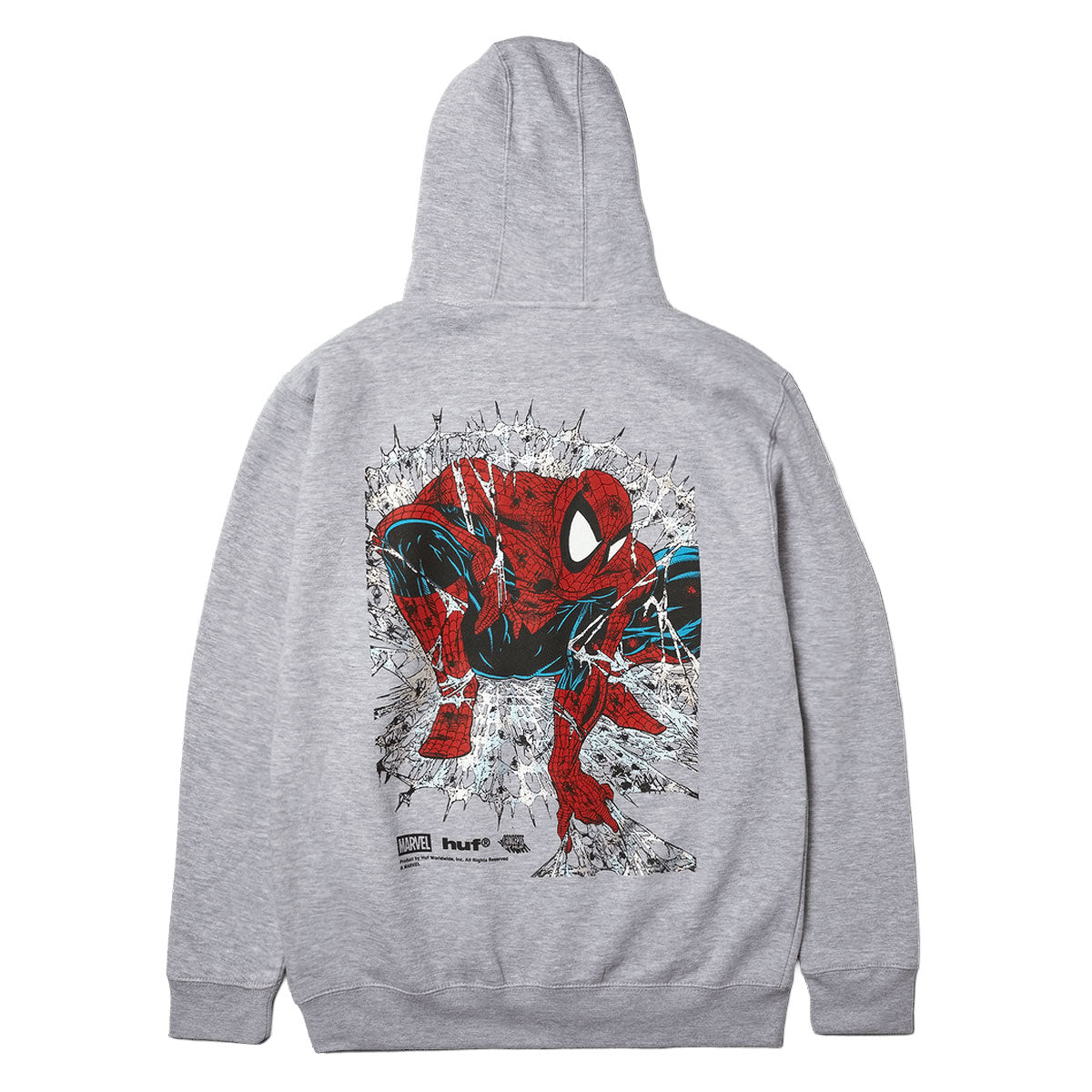 HUF x Spiderman Arachknight Full Zip Hoodie - Heather Grey – CCS