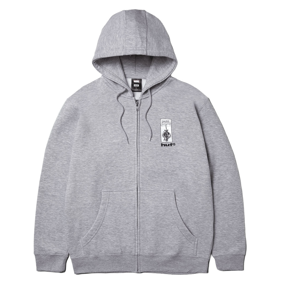 HUF x Spiderman Arachknight Full Zip Hoodie - Heather Grey – CCS