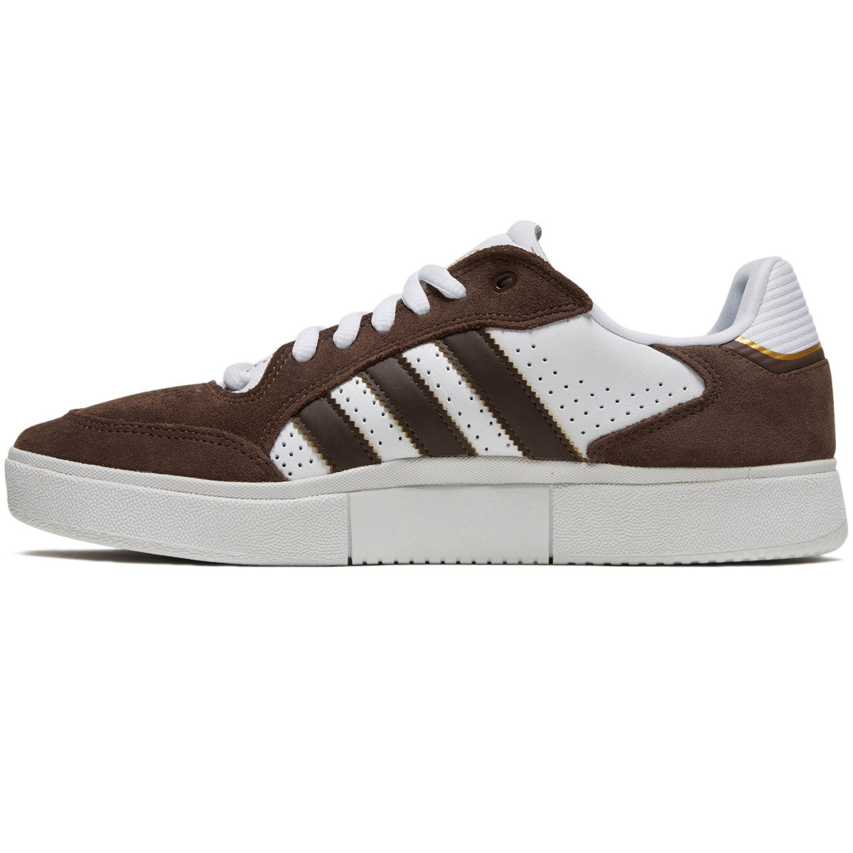 Adidas Tyshawn Low Shoes - Brown/White/Gold Metallic image 2