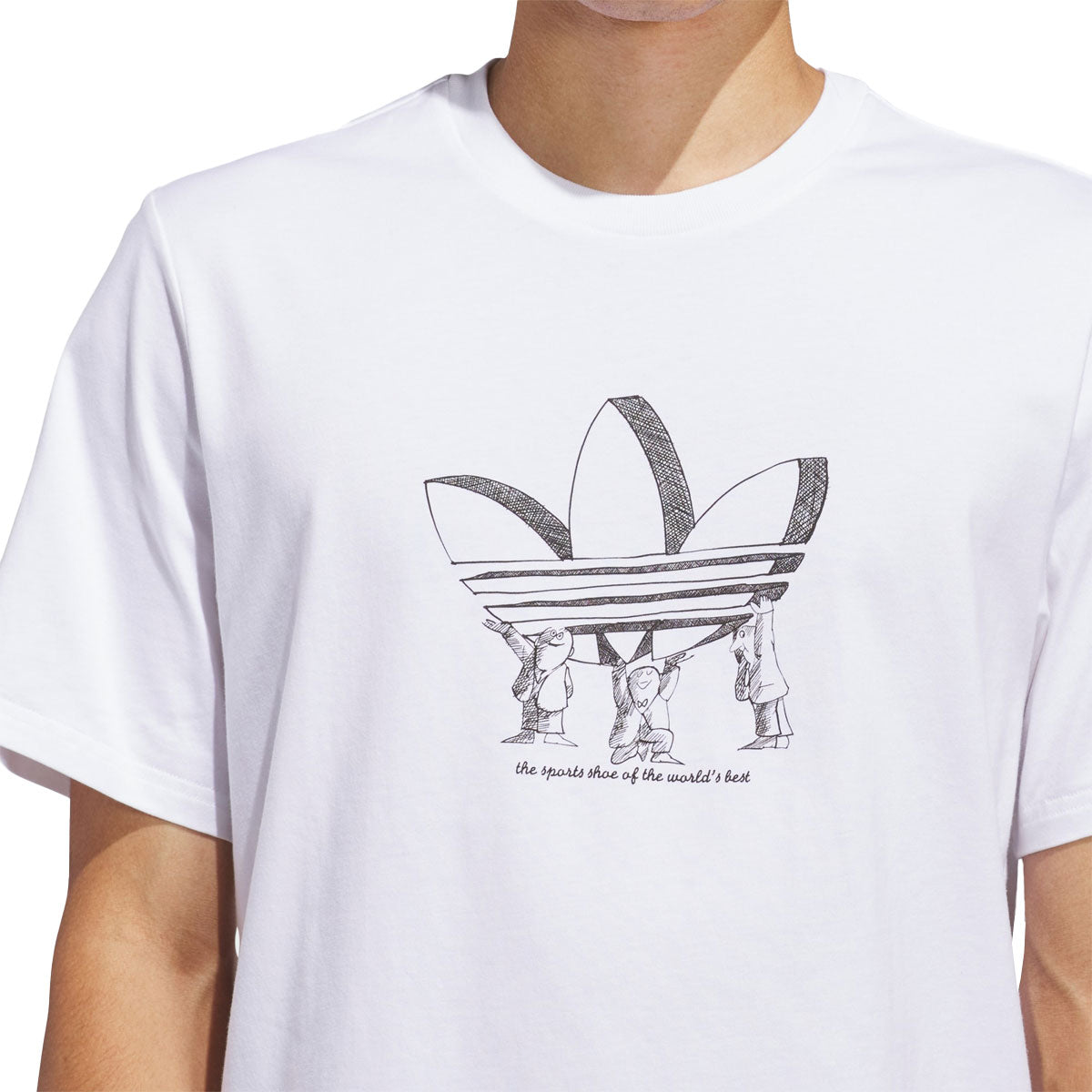 Adidas Trefoil Lift T-Shirt - White/Dark Brown image 4