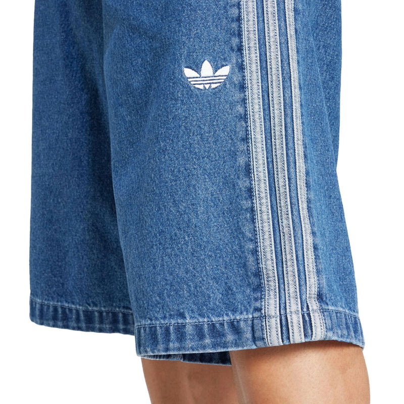 Adidas Denim Firebird Shorts - Medium Blue