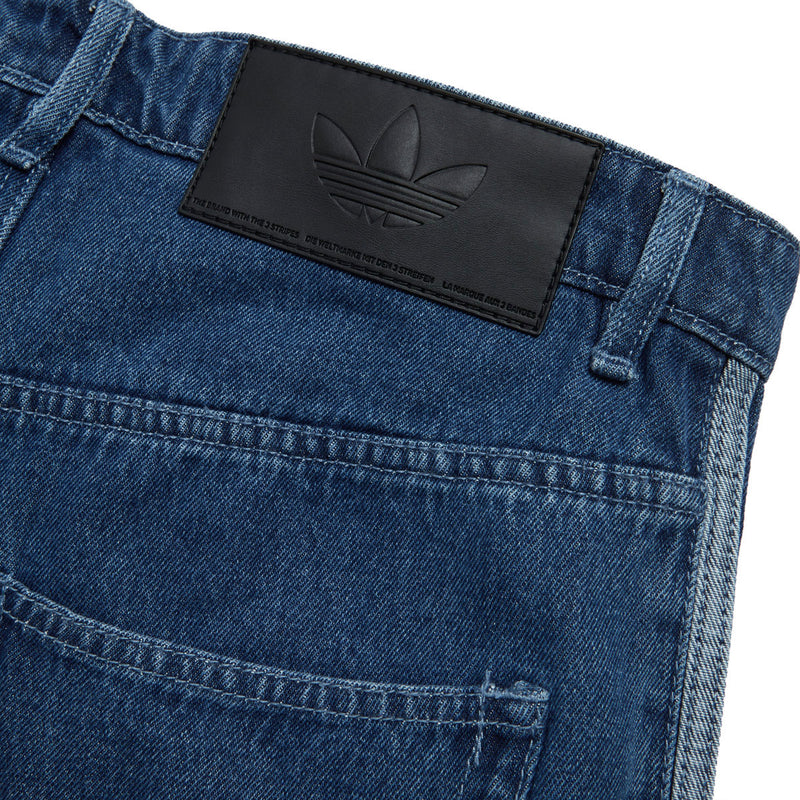 Adidas Denim Firebird Shorts - Medium Blue