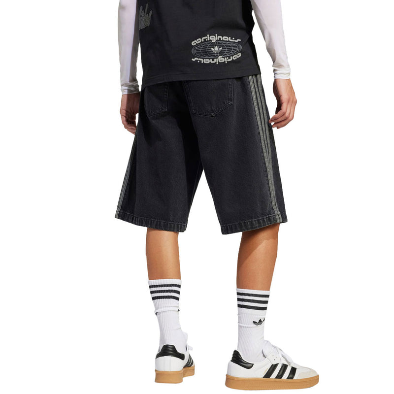 Adidas Denim Firebird Shorts - True Black Denim