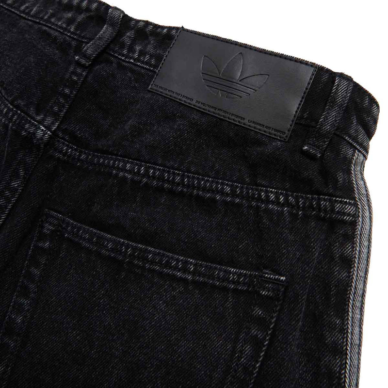 Adidas Denim Firebird Shorts - True Black Denim