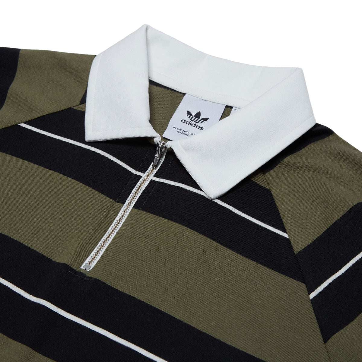 Adidas Shmoo CS Rugby Shirt - Olive Strata/Black/Core White image 3