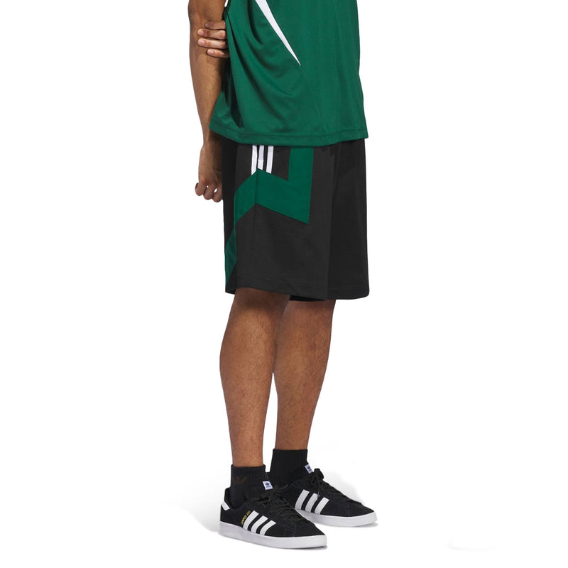 Adidas Football Shorts - Black/Dark Green/White