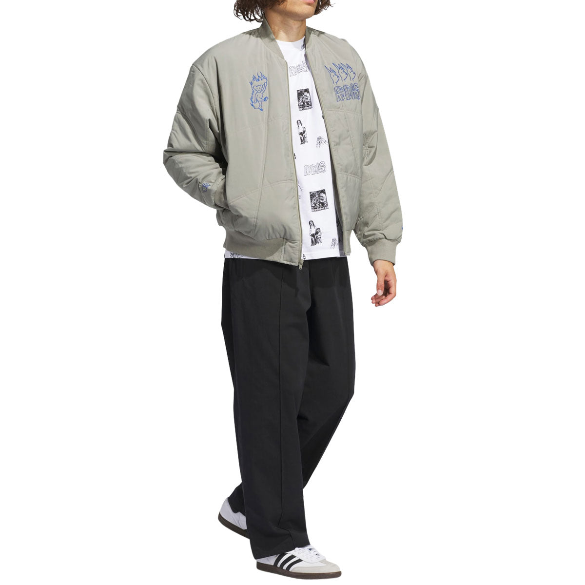 Adidas Dill Copa Quilt Jacket - Silt Pebble/Royal Blue image 6