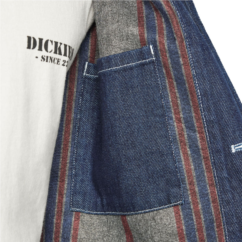 Dickies Denim Blanket Lined Chore Jacket - Rinsed Indigo Blue