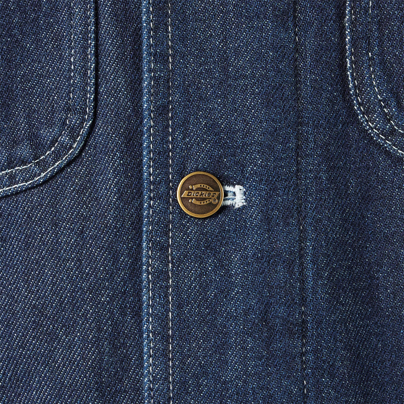 Dickies Denim Blanket Lined Chore Jacket - Rinsed Indigo Blue