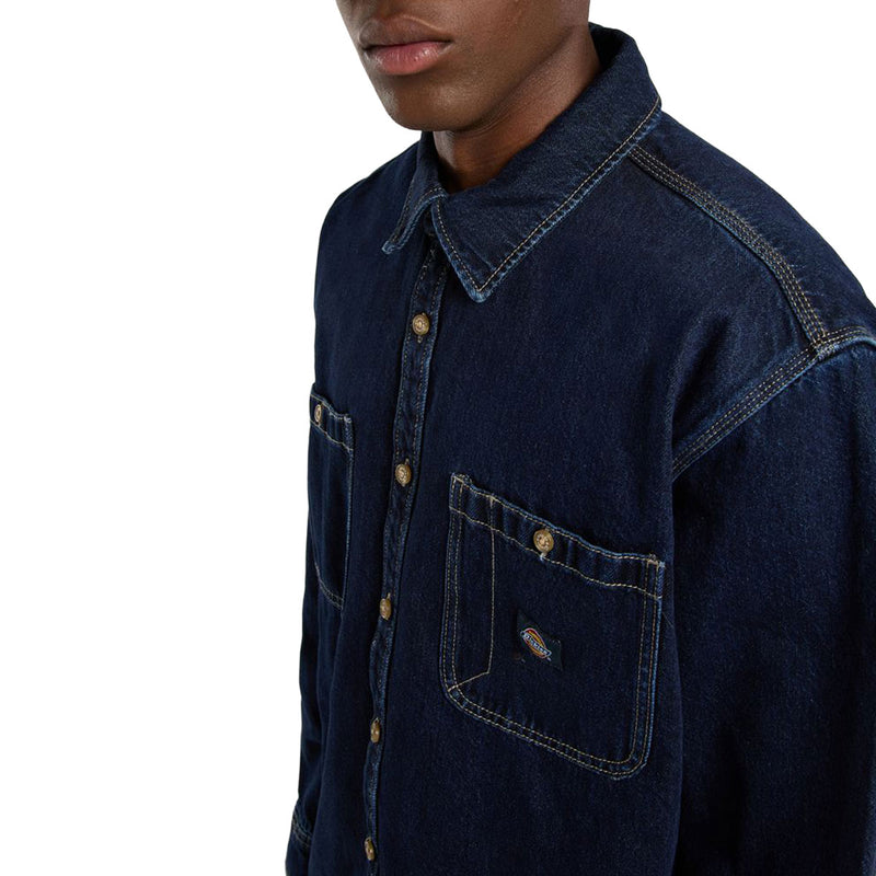 Dickies Mechanic Denim Long Sleeve Shirt - Dark Indigo