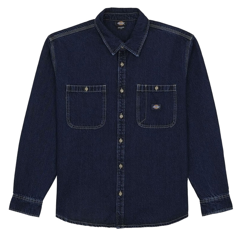 Dickies Mechanic Denim Long Sleeve Shirt - Dark Indigo