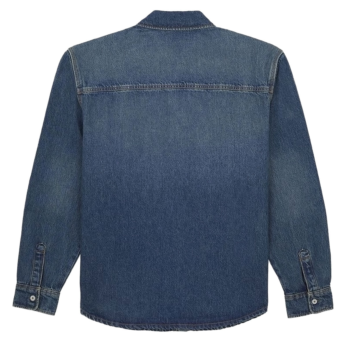 Dickies Mechanic Denim Long Sleeve Shirt - Khaki Tinited Blue image 6