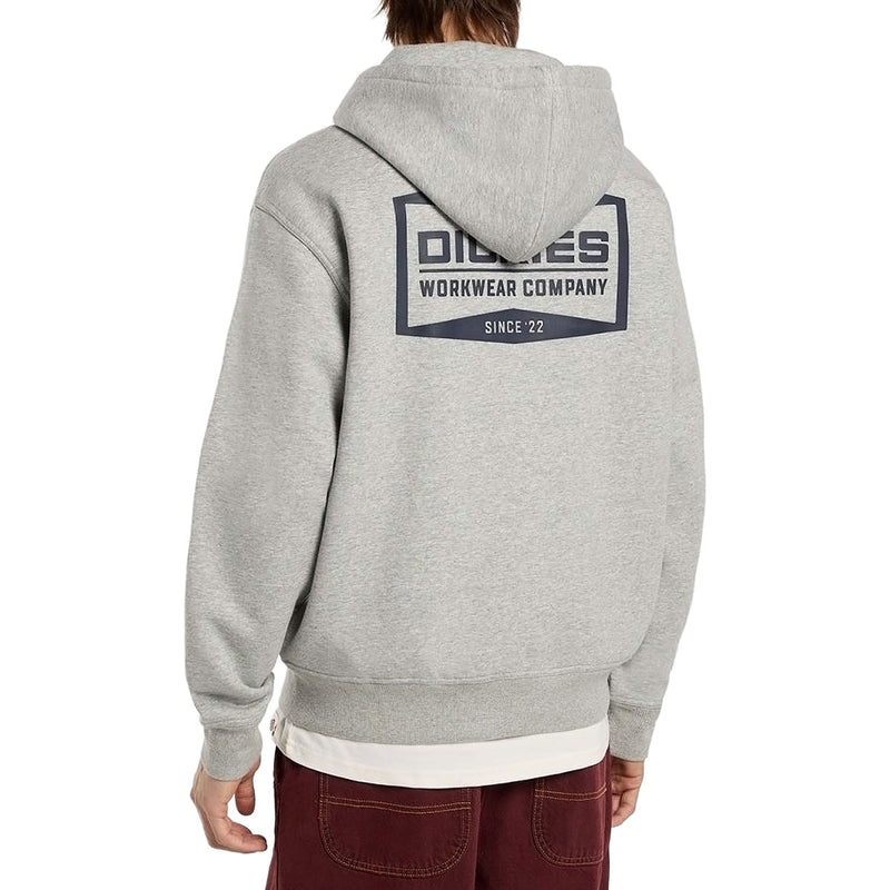 Dickies Bolivar Full Zip Up Hoodie - Gray Melange