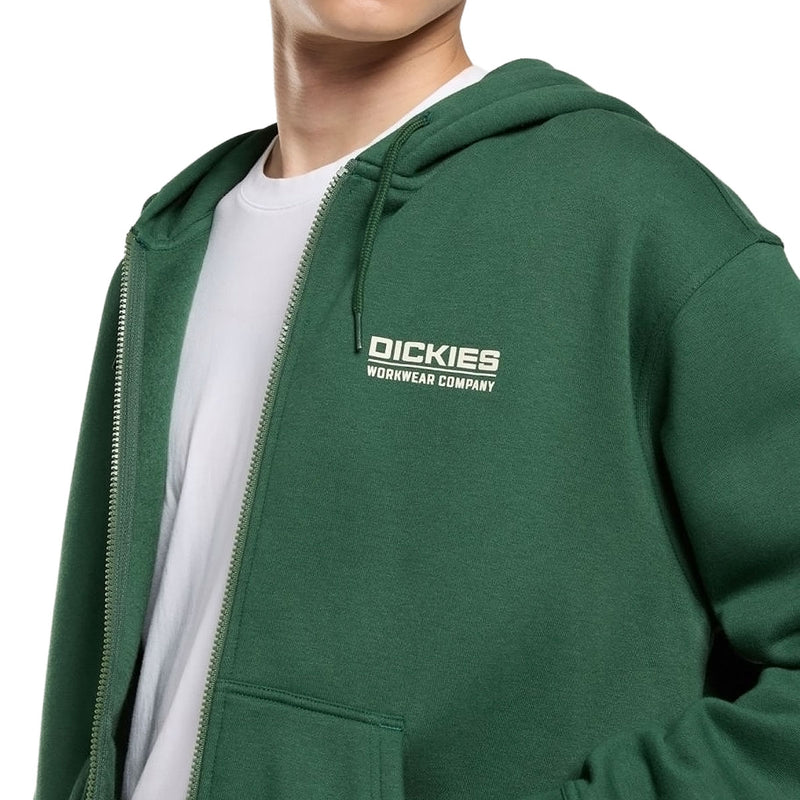Dickies Bolivar Full Zip Up Hoodie - Pine Needle Green