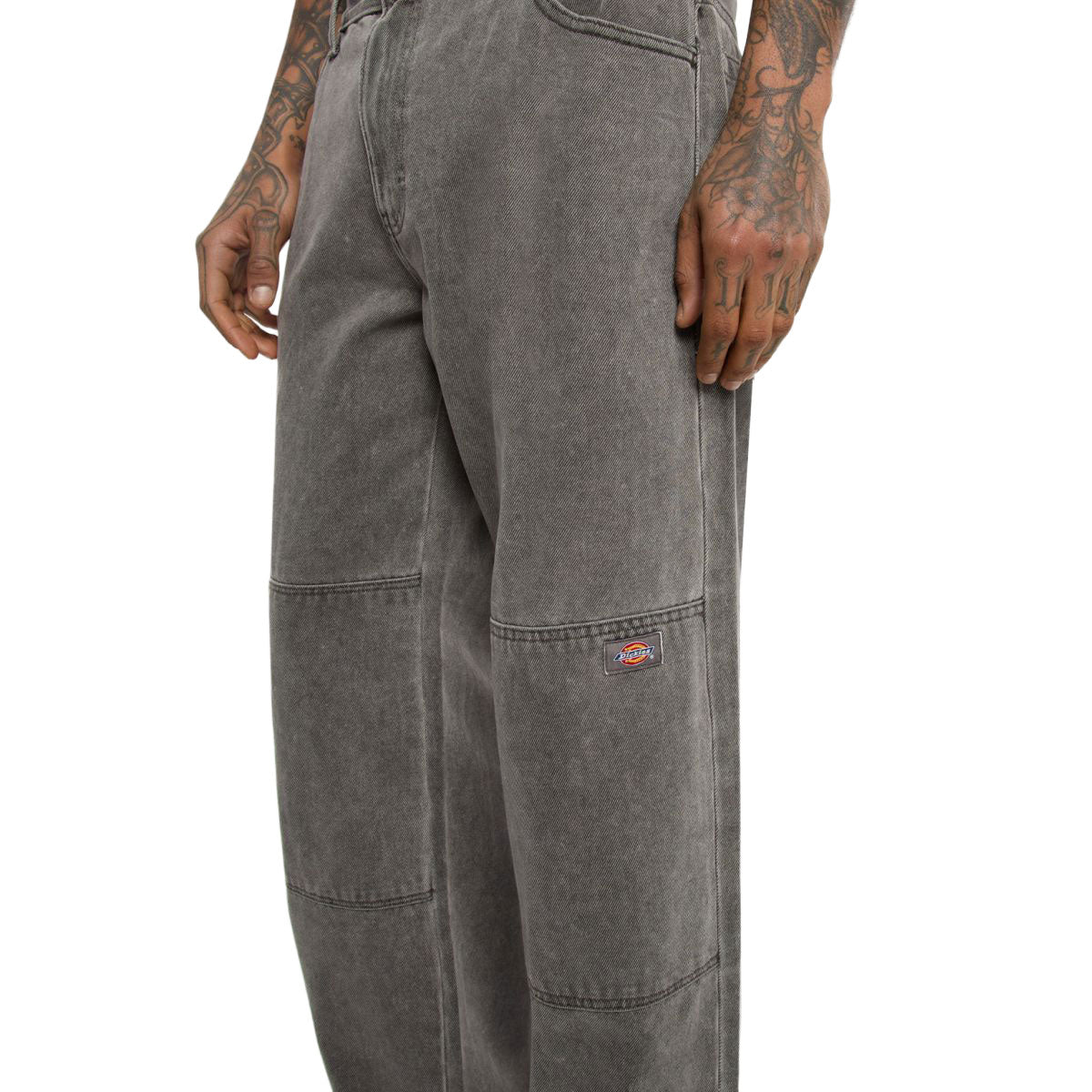 Dickies Double Knee Denim Pants - Grey Wash Tinited image 4