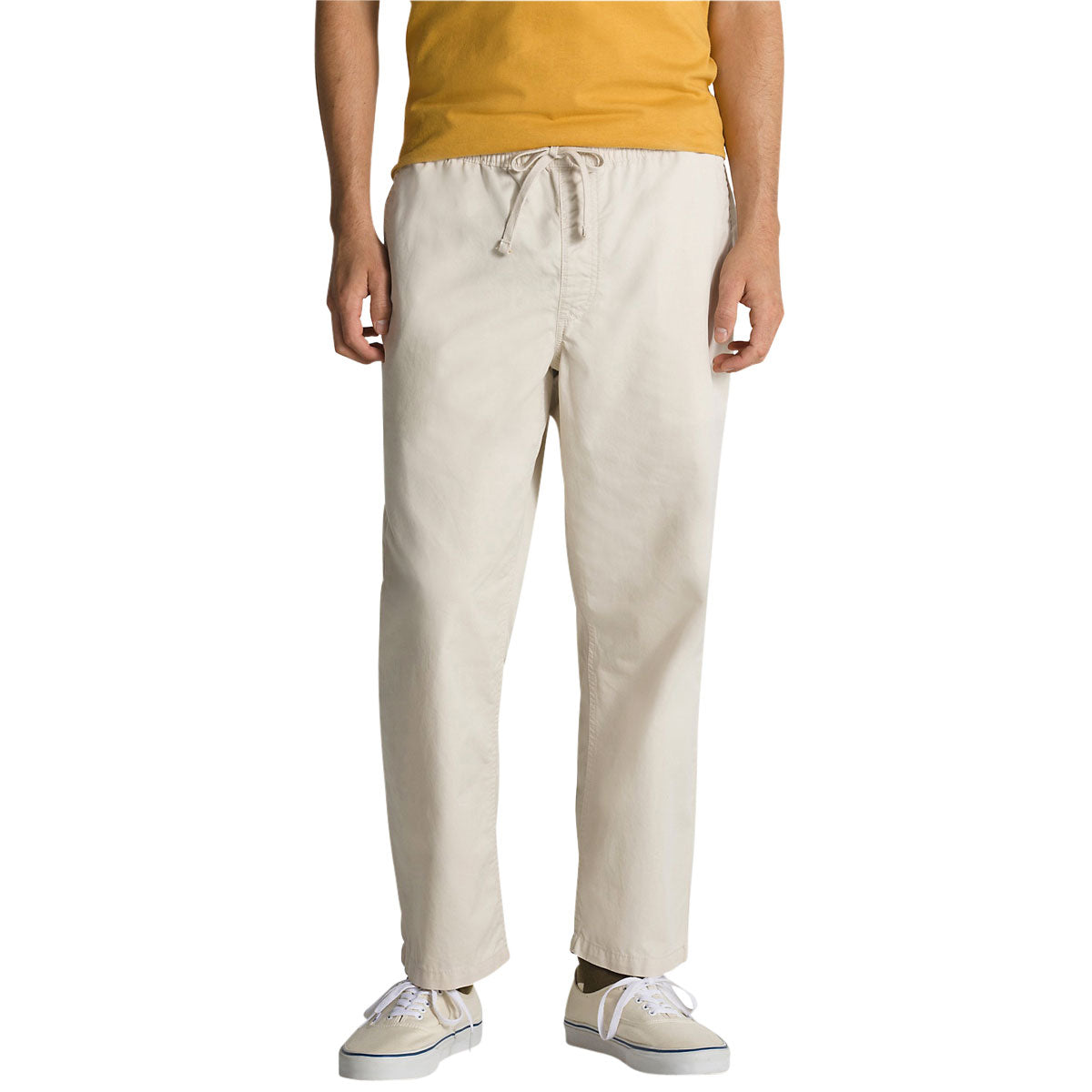 Vans Range Loose Cropped Elastic Waist Pants - Natural Cotton image 1