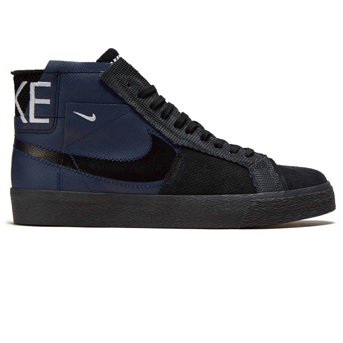 Nike SB Zoom Blazer Mid Prm Shoes - Midnight Navy/Black/Football Grey image 1